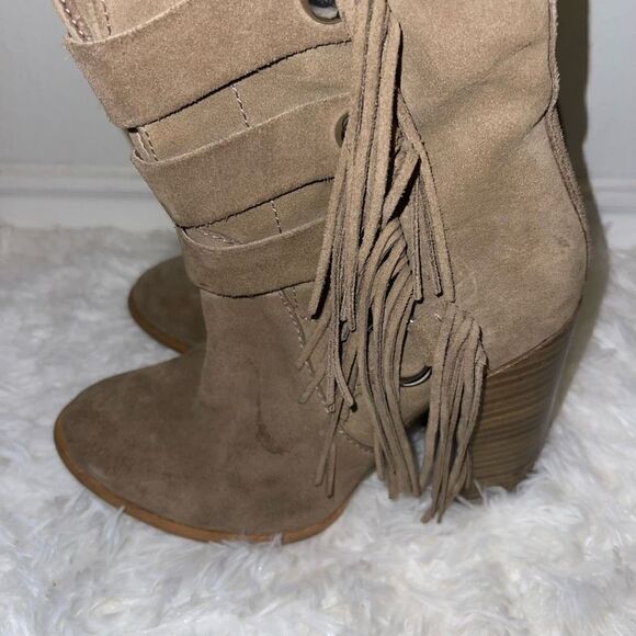 Zara green fringe mid half boots - Picture 3 of 10